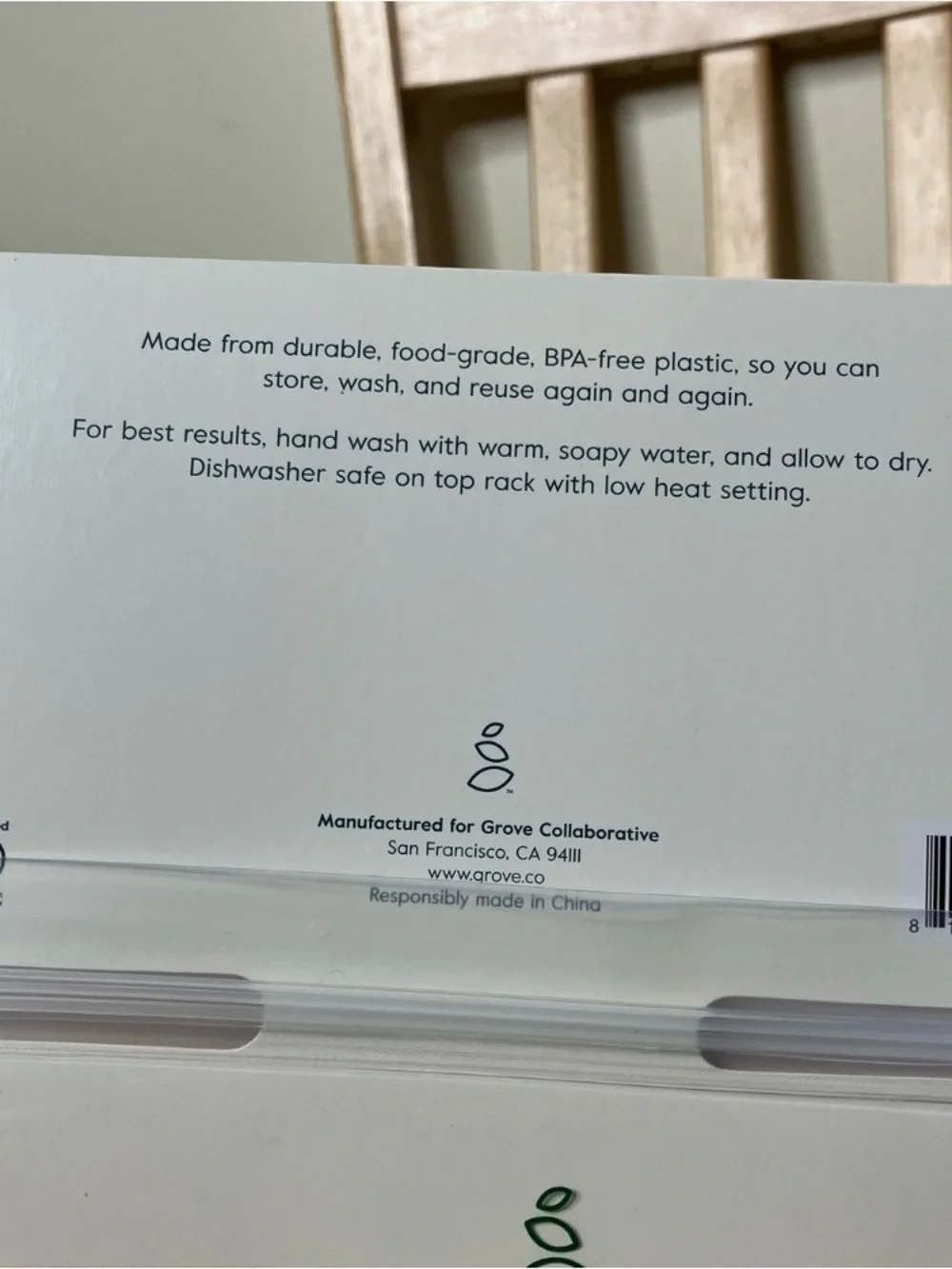 Brand New Grove Collaborative reusable sandwich snack ziploc bags